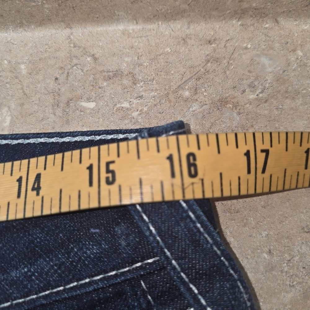 True Religion Jeans Womens 28 Blue Becky Low Rise Bootcut Flap Pockets Made USA - Picture 10 of 16